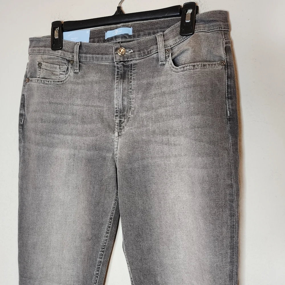 NWT 7 For All‎ Mankind B(air) Denim Grey Ankle Skinny Jeans Women's Size 31 (12)